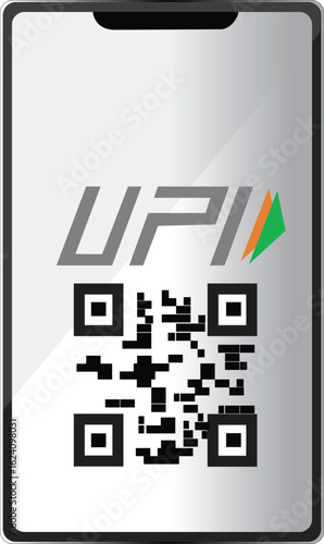 UPI digital payment sign, icon, symbol of Indian eRUPI, e-RPUI, eRupee
