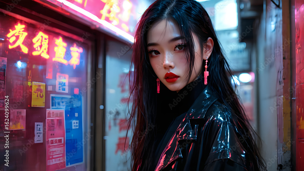 Fototapeta premium Neon City Nightlife