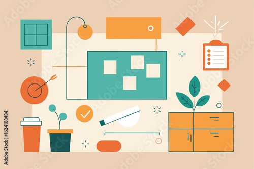 hand drawn interior design sketch showing layout a (1).eps
