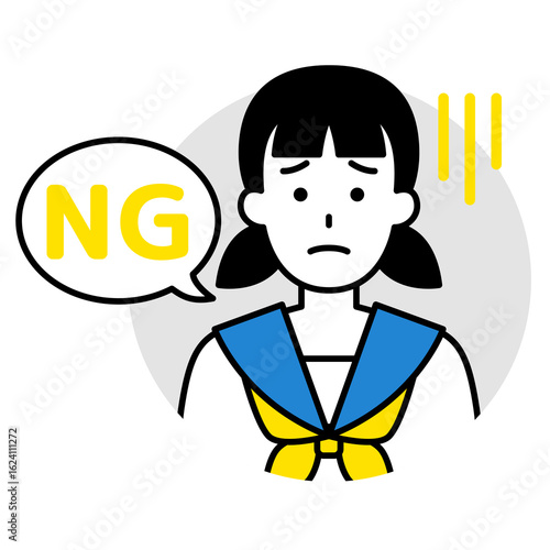 女子学生のアイコン（NG）