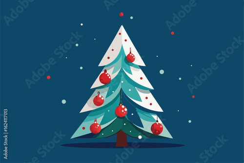 hand painted christmas tree with watercolor textu (1).eps