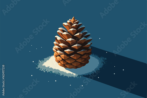 hand painted pinecone wallpaper with natural textu.eps