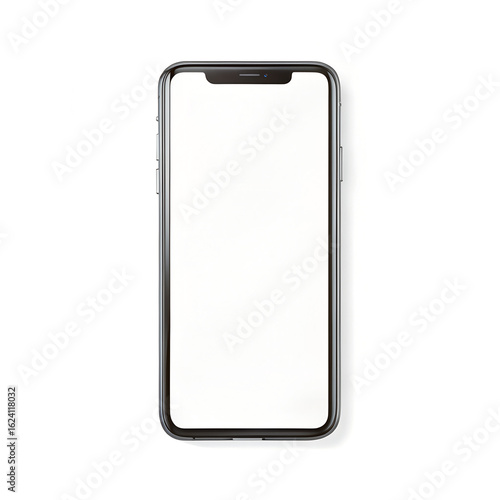 Mobile mockup white isolated background