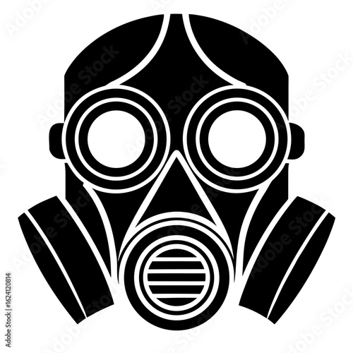 Gas Mask silhouette vector illustration