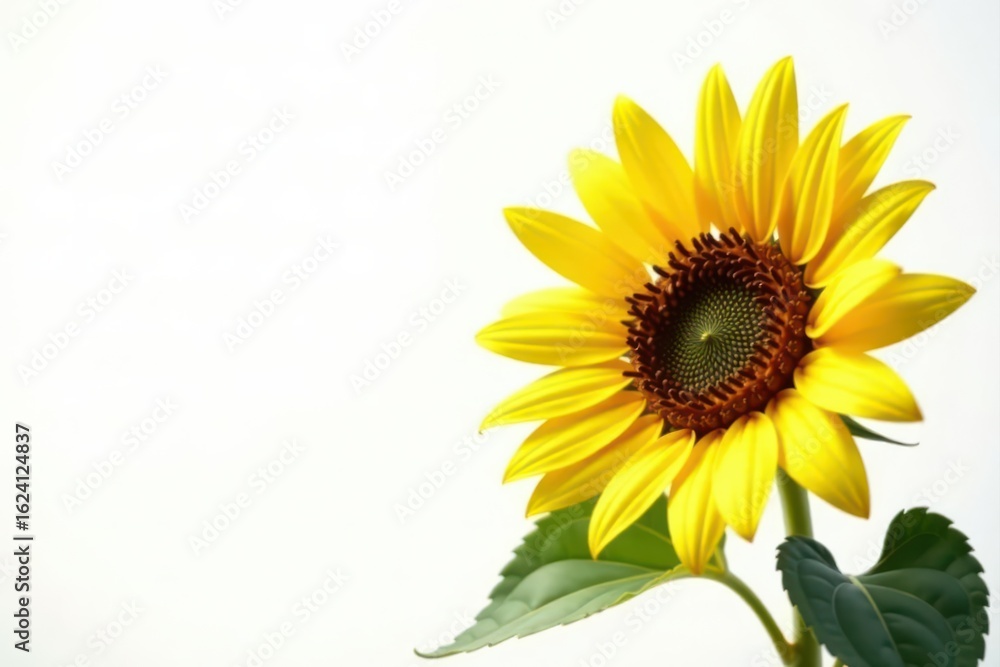 Obraz premium Large sunflower seed, sharp focus, pristine white background, whole, farm