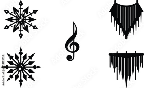 Crystalized Song Vector Illustration on White Background