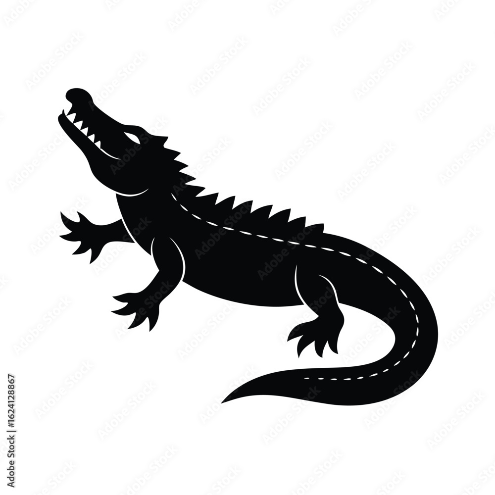 Naklejka premium crocodile isolated on white background