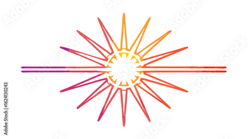 Abstract sunburst design with gradient colors vector illustration for graphic design projects and art work