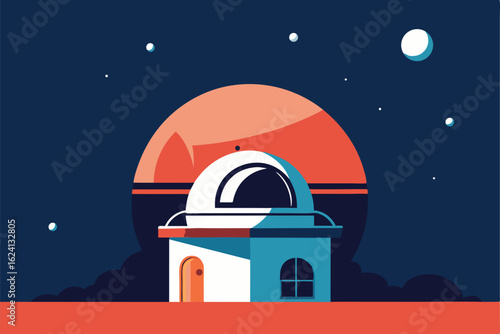 house in outer space with a helmet dome and sci fi (1).eps