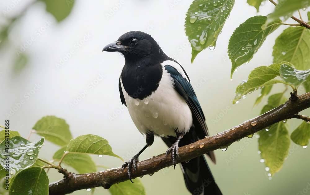 Fototapeta premium crow on a tree