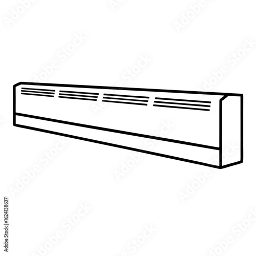 Modern baseboard heater design for interior wall heating systems clean lines and minimalist aesthetic