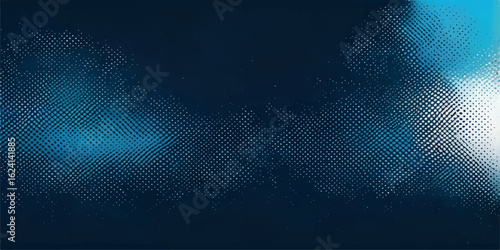 Blue abstract background with a futuristic dot pattern and a subtle grid texture