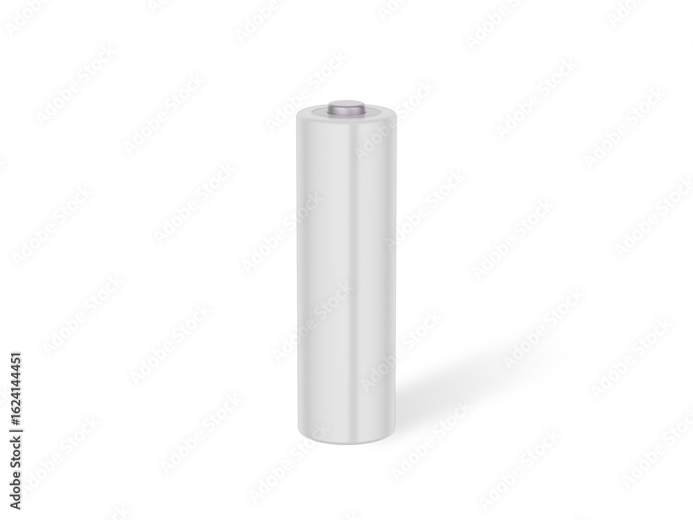 Perfectly cut-out image of white AA battery with drop shadow - isolated background and shadow - Exclusive Mockups for Branding and Packaging Design Perfectly cut-out image of white AA battery with drop shadow - isolated background and shadow - Exclusive Mockups for Branding and Packaging Design
