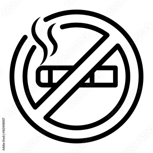 No Smoking Pregnancy line Icon