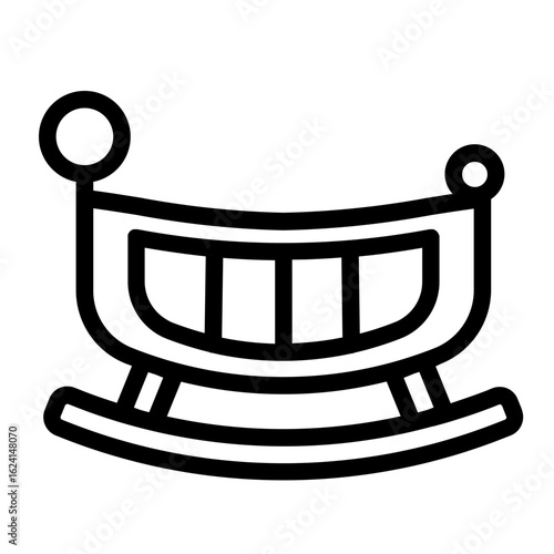 Rocking Cradle Line Icon