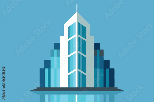 illustration of skyscraper with mirrored glass win (1).eps