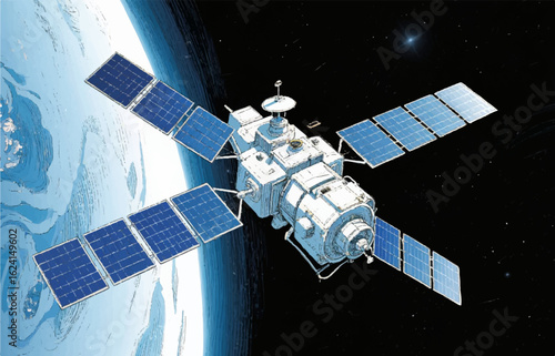 Artificial satellites, exquisite vector patterns.