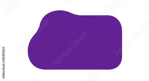 Abstract purple shape isolated on white background offering versatile design possibilities for different projects and creative applications