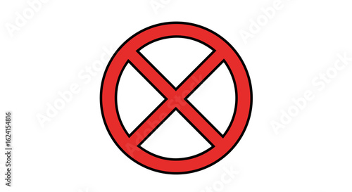 Red Crossed Circle: A strong visual warning symbol, representing prohibition, restrictions and interdiction related issues within the environment