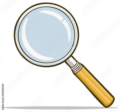 Cartoon Magnifying Glass with Wooden Handle for Discovery, Research, and Learning