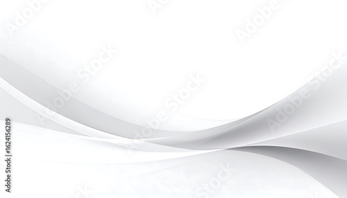 Abstract grey waves on white background