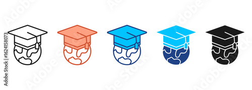 Education Icon Set Multiple Style Collection
