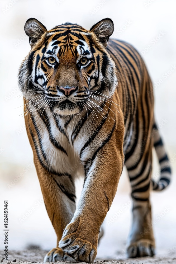 Obraz premium Sumatran Tiger Walking Towards Camera