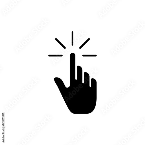 Hand Gesture Icon Business Logo Concept Idea Solid Glyph Icon Design Vector
