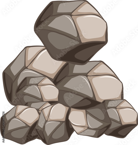  vector illustration of rocks