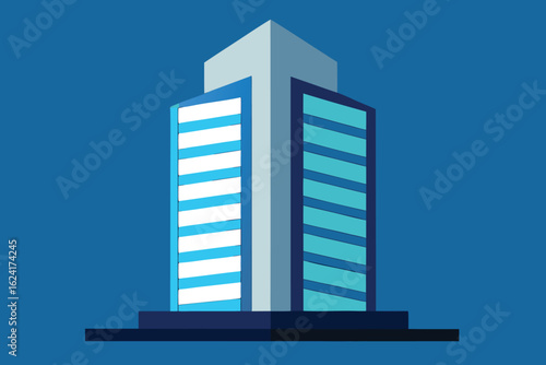 low angle view of high rise corporate building  .eps