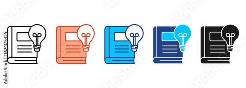 Knowledge Icon Set Multiple Style Collection