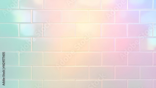 Minimal pastel tile wall background with soft gradient light