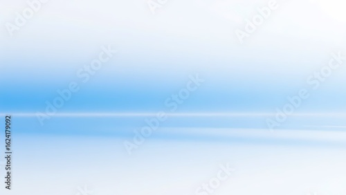 Minimalist blue sky and water fusion, showcasing abstract natural scene.