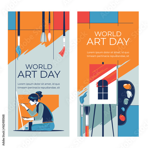 World Art Day Social Media Post Template