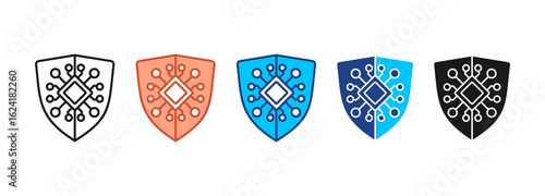 Cybersecurity  Icon Set Multiple Style Collection