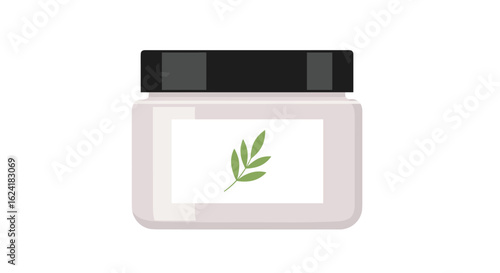 Natural skin care cream with plant extract for healthy radiant complexion and gentle rejuvenation