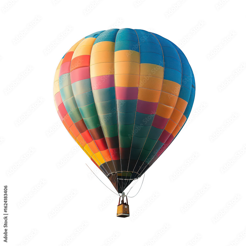 Fototapeta premium Colorful hot air balloon, full view