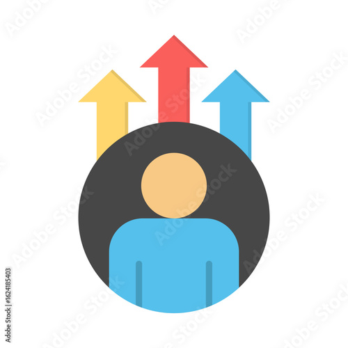 Upgrade Icon Vector Illustration Flat Version