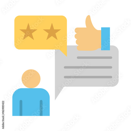 Consumer Reviews Icon Vector Illustration Flat Version