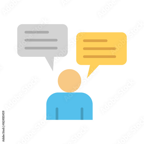 Opinion Icon Vector Illustration Flat Version