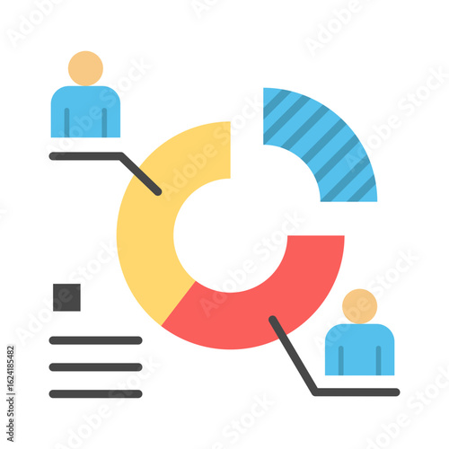 Segmentation Icon Vector Illustration Flat Version