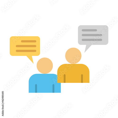 Discussion Icon Vector Illustration Flat Version