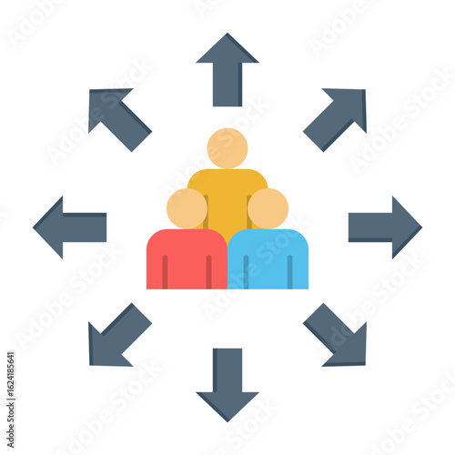 Population Icon Vector Illustration Flat Version