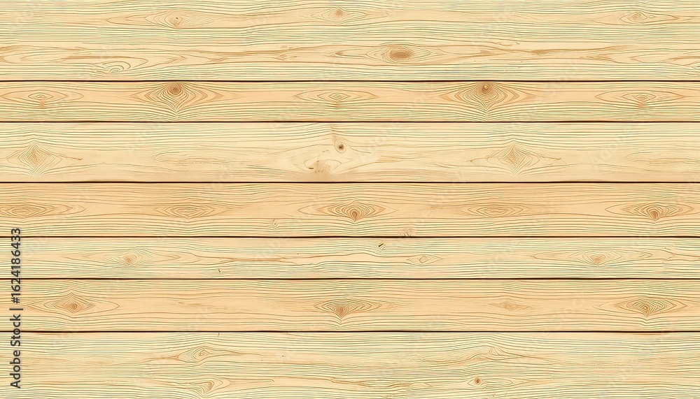 Fototapeta premium Horizontal Wooden Planks Form A Rustic Wall With Natural Grain, Knots And Texture Making A Simple Background