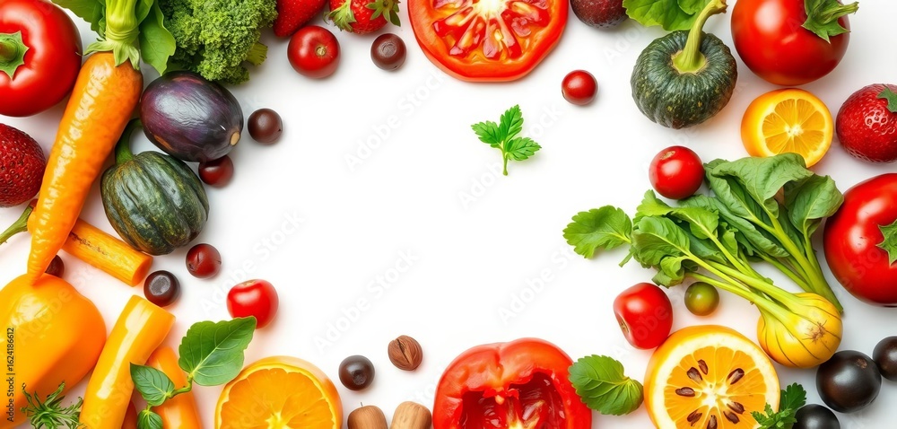 Colorful pureed fruits and vegetables arranged artfully on white background, flat lay, healthy Colorful pureed fruits and vegetables arranged artfully on white background, flat lay, healthy
