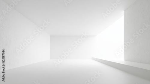 Wallpaper Mural Minimalist AllWhite Interior Space with Natural Light and Textured Walls for Design Mockups Torontodigital.ca