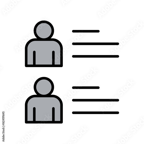Consumer List Icon Vector Illustration Color Version