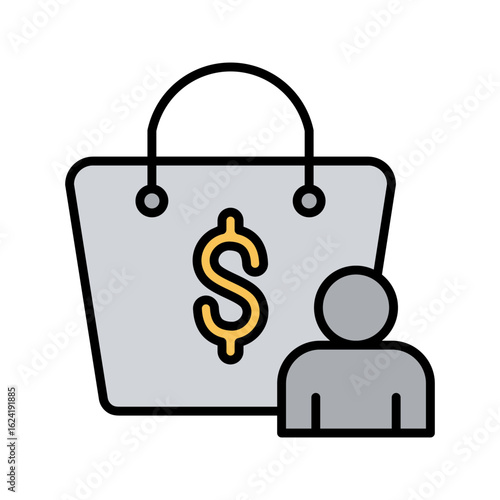 Buyer Icon Vector Illustration Color Version