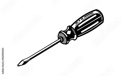 Black screwdriver tool hardware repair