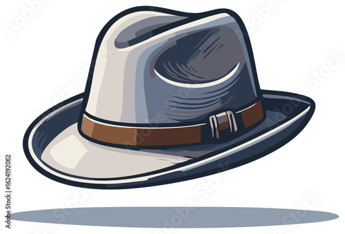 Stylish classic fedora hat illustration elegant men fashion accessory